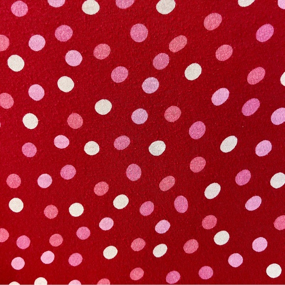 Girls Lands’ End red polkadot skater dress with side pockets - Picture 7 of 8